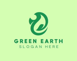 Environmental Green Leaf logo design