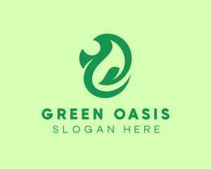 Environmental Green Leaf logo design