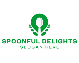 Vegan Restaurant Spoon logo design