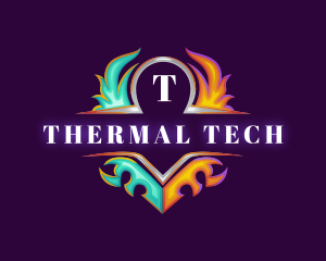 Ice Cool Thermal Flame logo design