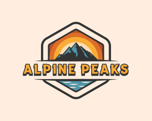 Outdoor Mountain Peak logo design