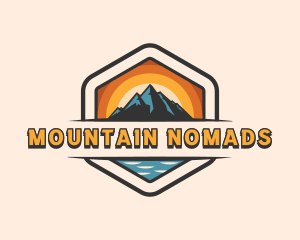 Outdoor Mountain Peak logo design