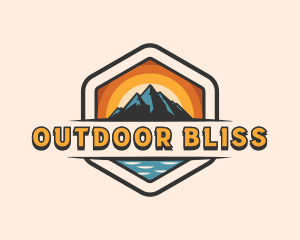 Outdoor Mountain Peak logo design