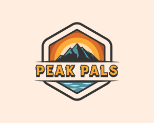 Outdoor Mountain Peak logo design