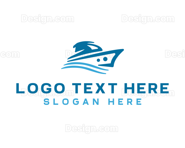 Vacation Travel Boat Logo