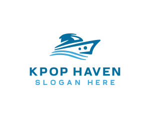 Vacation Travel Boat Logo