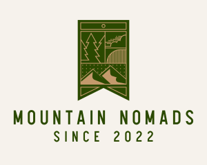 Mountain Bookmark Outdoor  logo design