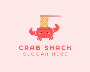 Crab Noodle Soup logo design