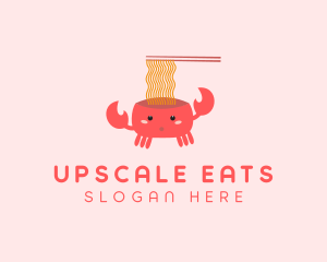 Crab Noodle Soup logo design