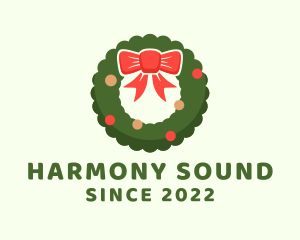 Ribbon Holiday Wreath logo