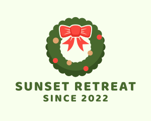 Ribbon Holiday Wreath logo