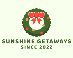 Ribbon Holiday Wreath logo