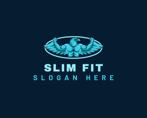 Falcon Gym Bodybuilding logo design