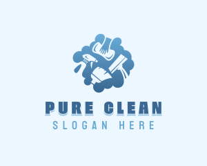 Cleaning Sanitation Janitorial logo design