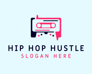 Hip Hop Cassette Tape logo design