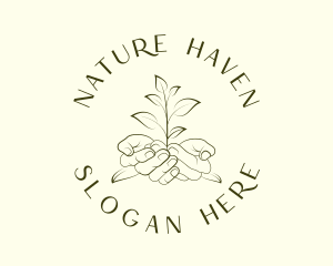 Nature Leaf Gardening logo design