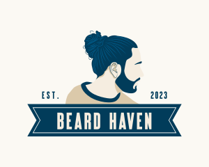 Man Beard Salon logo design