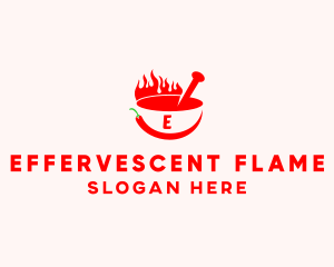 Chili Flame Bowl logo design