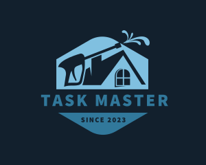 Pressure Washer Home Maintenance logo design