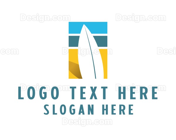 Surfboard Surf Beach Logo