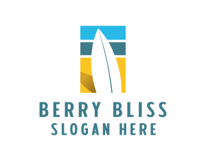 Surfboard Surf Beach logo design