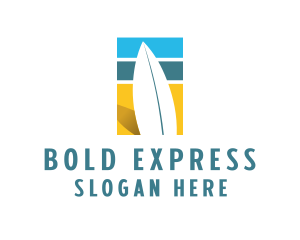 Surfboard Surf Beach logo design