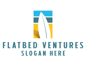 Surfboard Surf Beach logo design