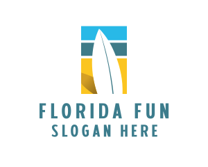 Surfboard Surf Beach logo