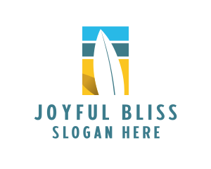 Surfboard Surf Beach logo design