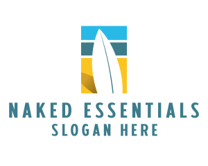 Surfboard Surf Beach logo design