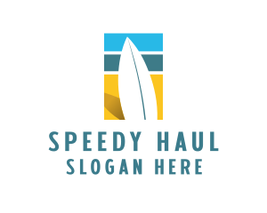 Surfboard Surf Beach logo design