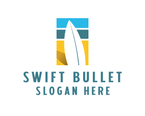 Surfboard Surf Beach logo design