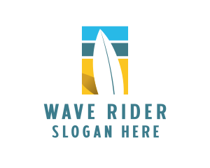 Surfboard Surf Beach logo