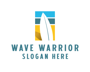 Surfboard Surf Beach logo