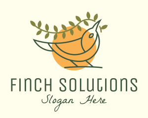 Nature Finch Bird logo design