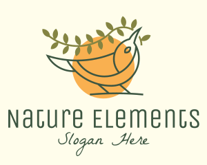 Nature Finch Bird logo design