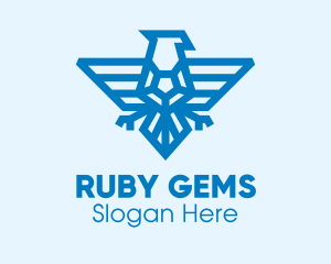 Blue Eagle Gem logo design