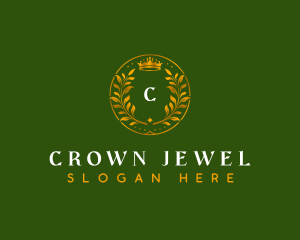 Royalty Wreath Crown logo design