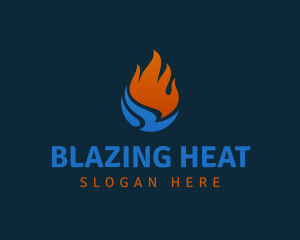 Fire Ice Thermal HVAC logo design