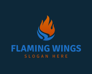 Fire Ice Thermal HVAC logo design