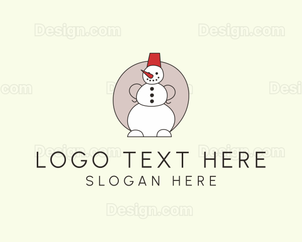 Snowman Christmas Decor Logo