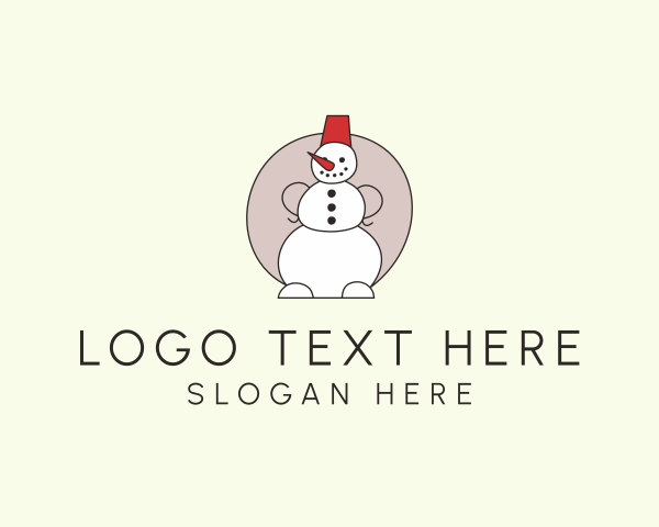Snowman logo example 1