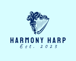 Elegant Torch Harp logo