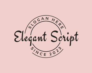 Round Script Business logo design