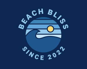 Ocean Tide Badge logo design