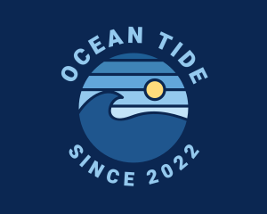 Ocean Tide Badge logo design