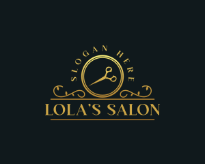 Barber Scissors Salon logo design