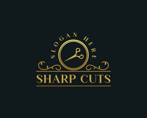 Barber Scissors Salon logo design