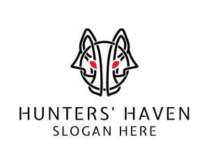 Wolf Canine Hunter logo design