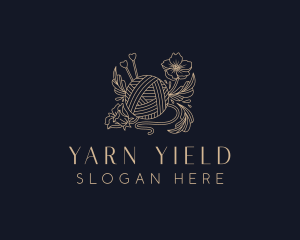 Crochet Yarn Ball logo design